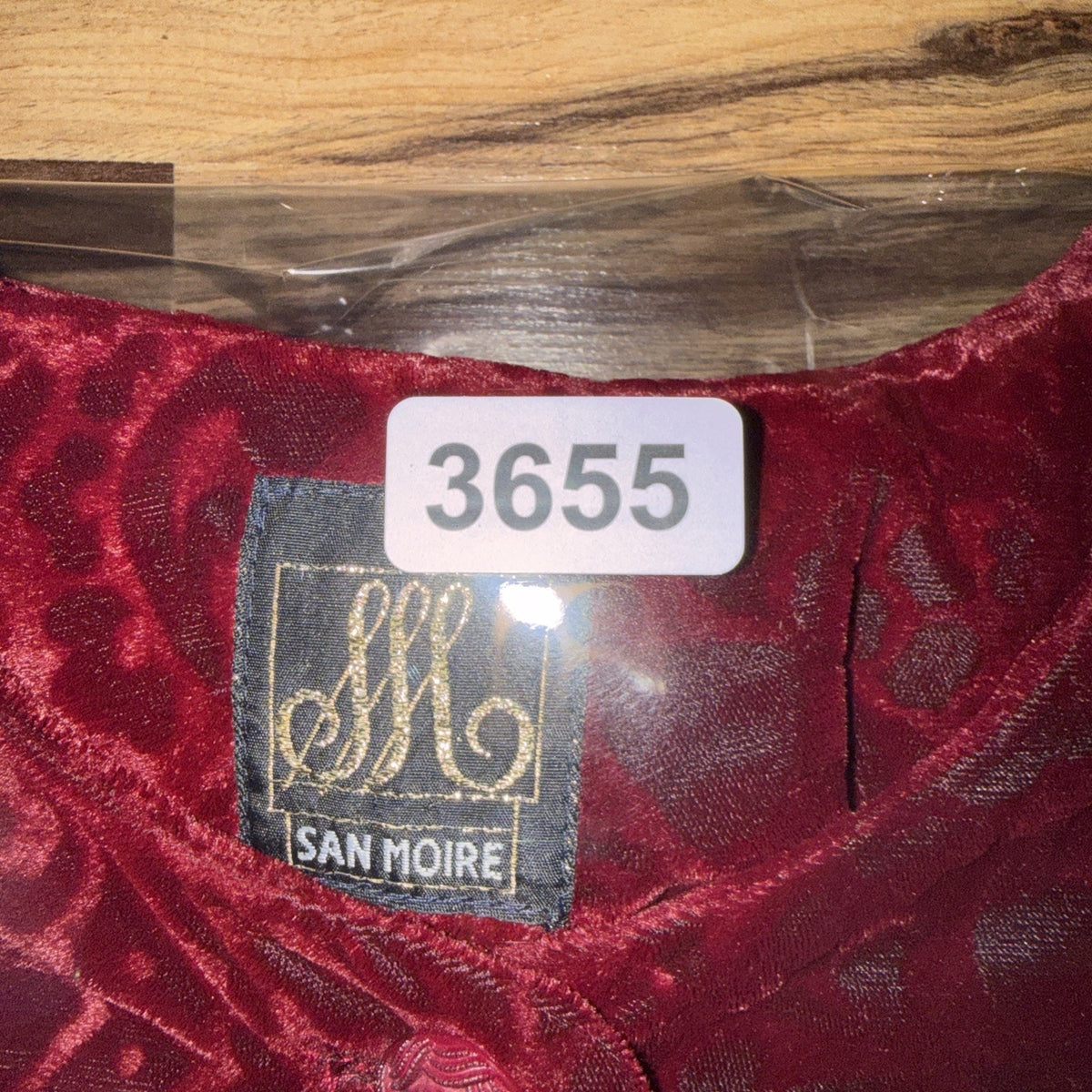 San Moire Red Burnout Velvet Jacket Womens Floral Evening Gothic Romantic 22