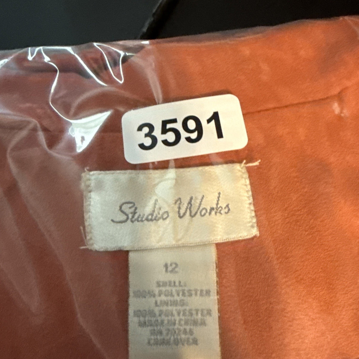 Studio Works Womens Blazer Jacket Size 12 Burnt Orange Faux Suede Career Western