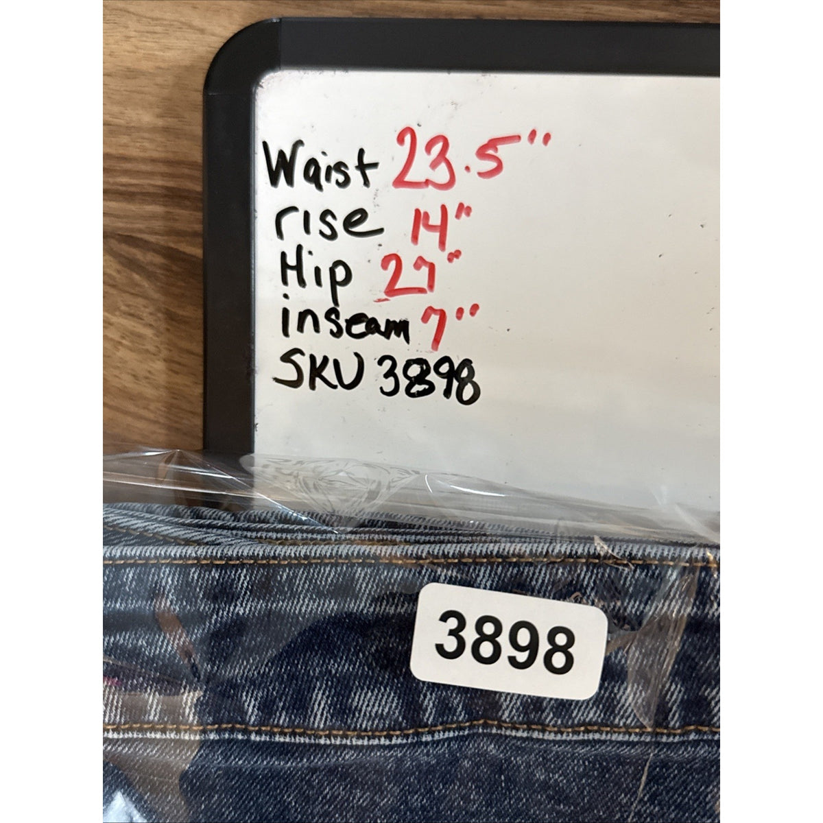 Ava & Viv Womens Size 26 Denim Shorts Blue Stretch Plus Size High Rise 7”