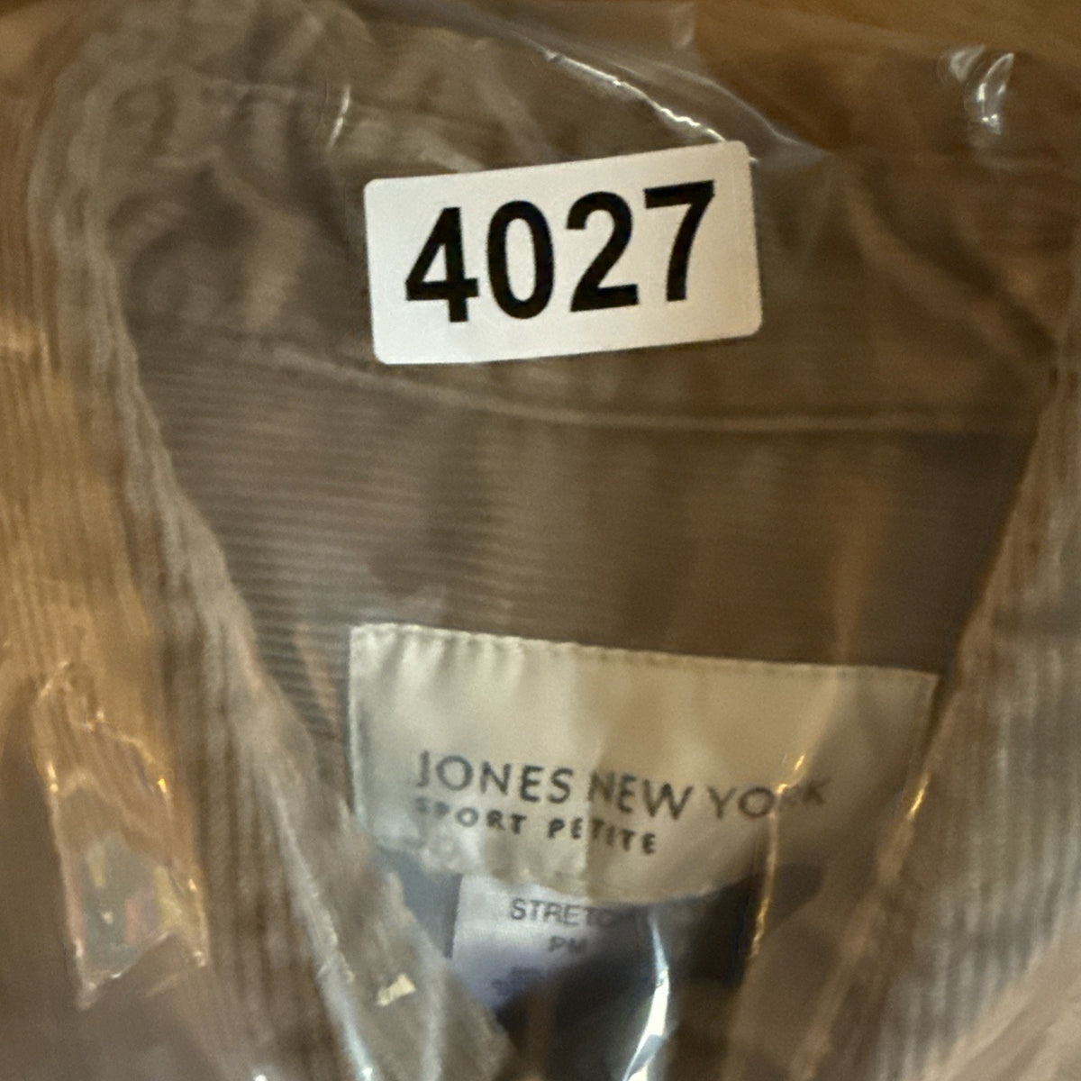 Jones New York Petite PM Brown Button Jacket Stretch Pockets Collared