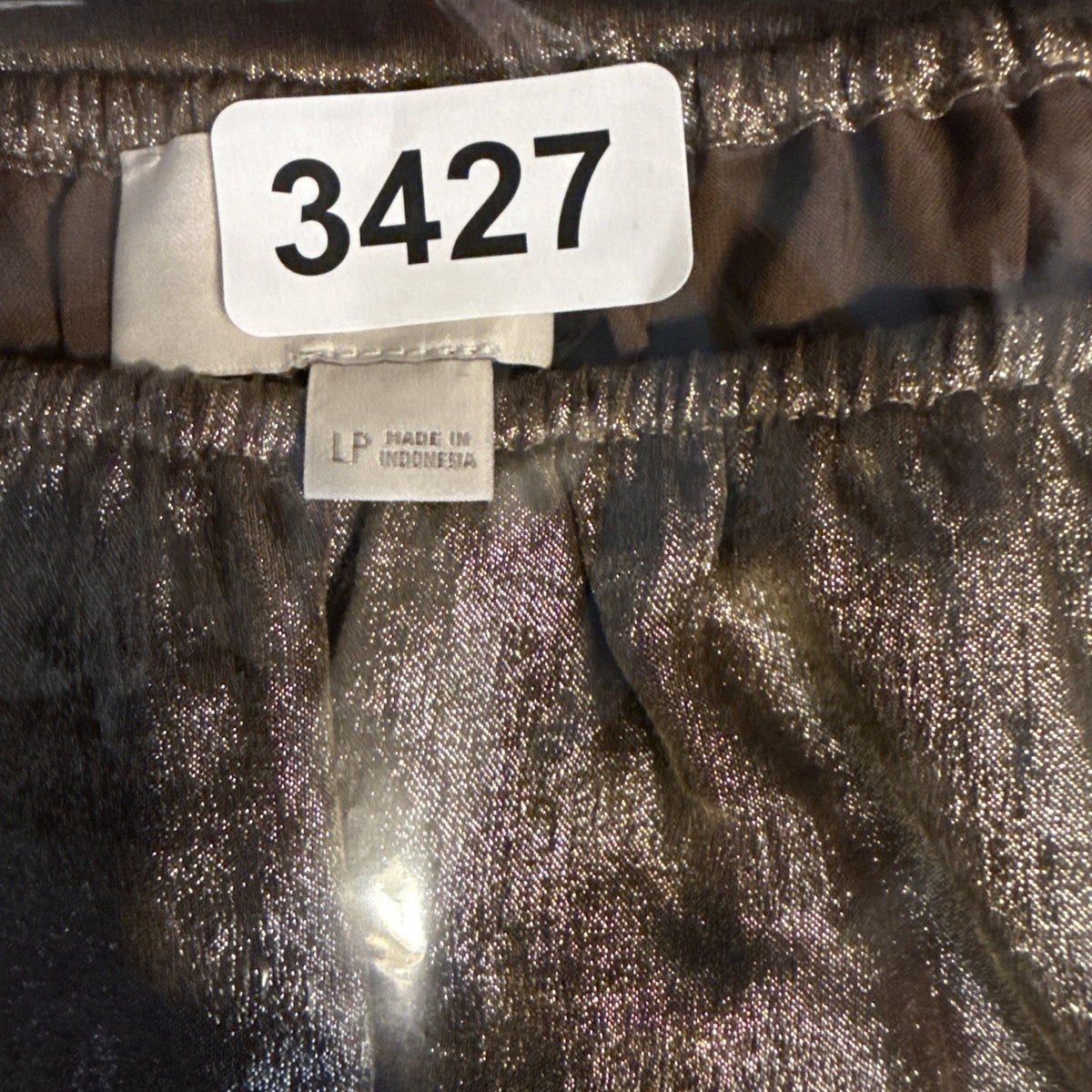 LOFT wide neck bronze metallic swing blouse - Women’s Size Large Petite 