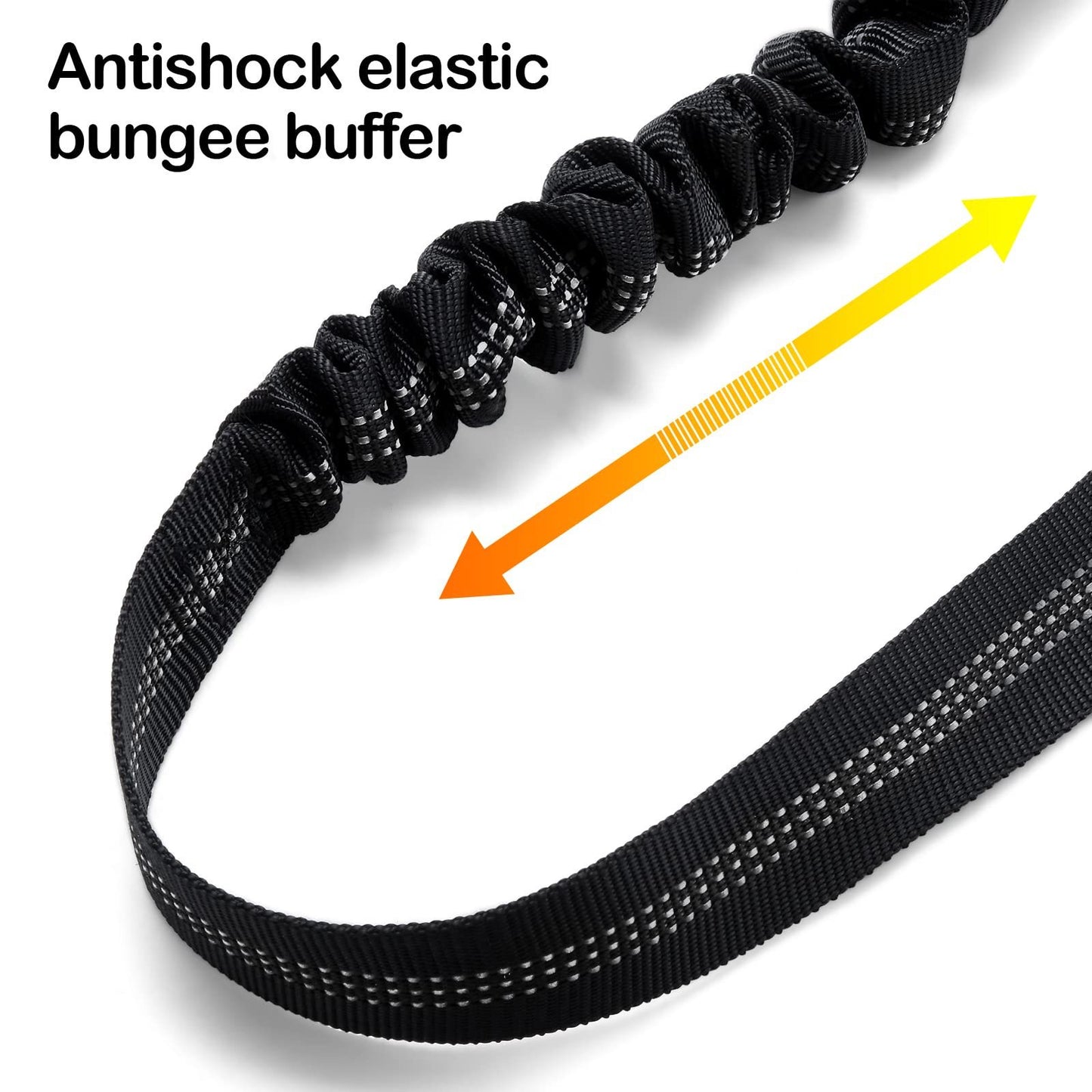 2-in-1 Dog Safety Seatbelt & Bungee Leash Adjustable + Anti-Shock for Safe, Comfortable Rides)