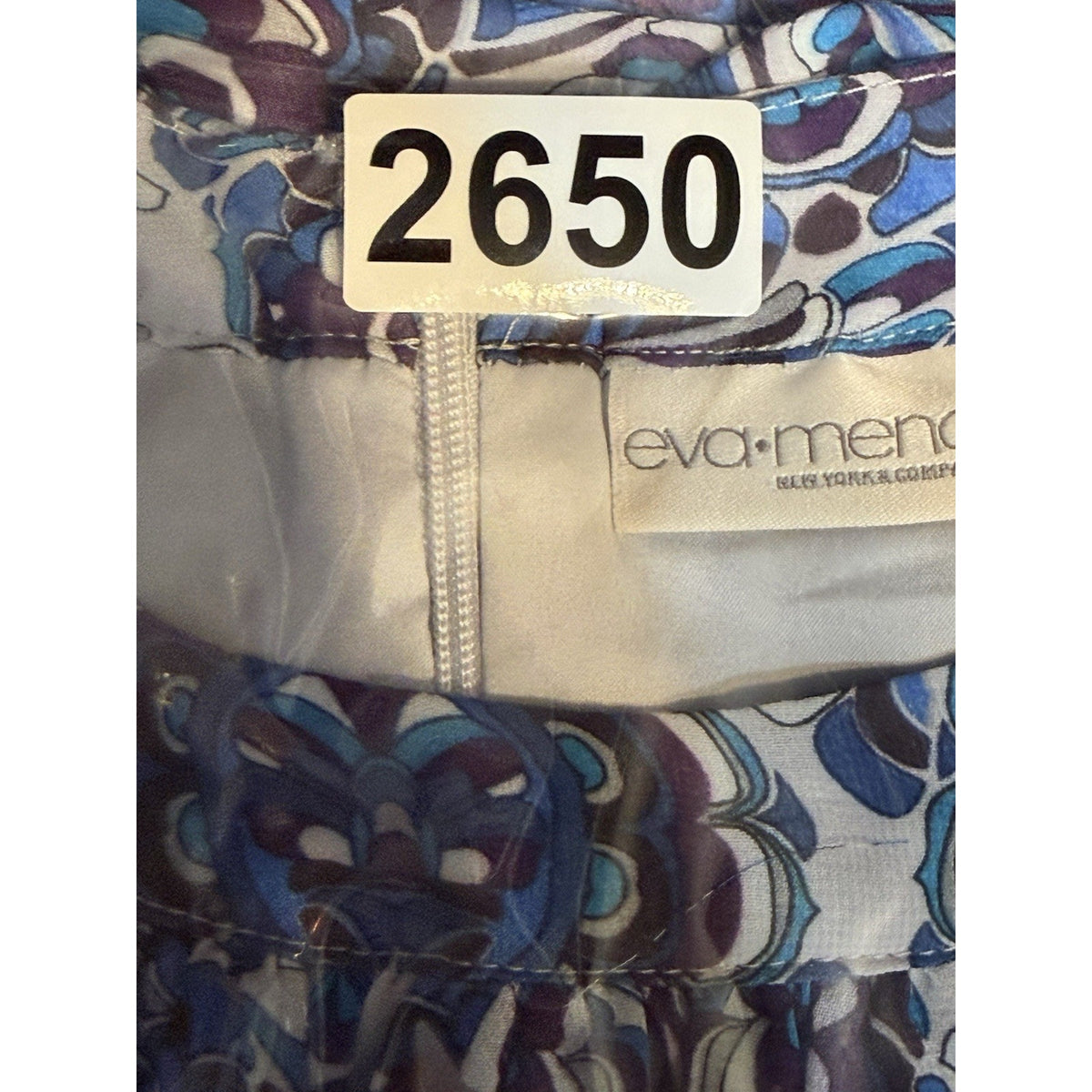 Eva Mendes Petite Floral Print Dress Women’s Blue Purple Small GUC