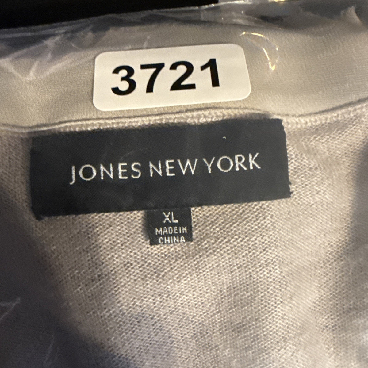 Jones New York Sequin Cardigan Women Size XL Cotton Wool Blend Gray Luxe