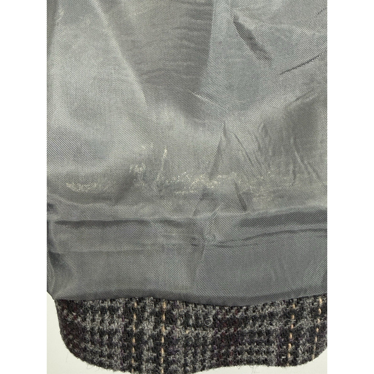 Sag Harbor Wool Blend Plaid Blazer Jacket Size 10 Gray Academia Classic