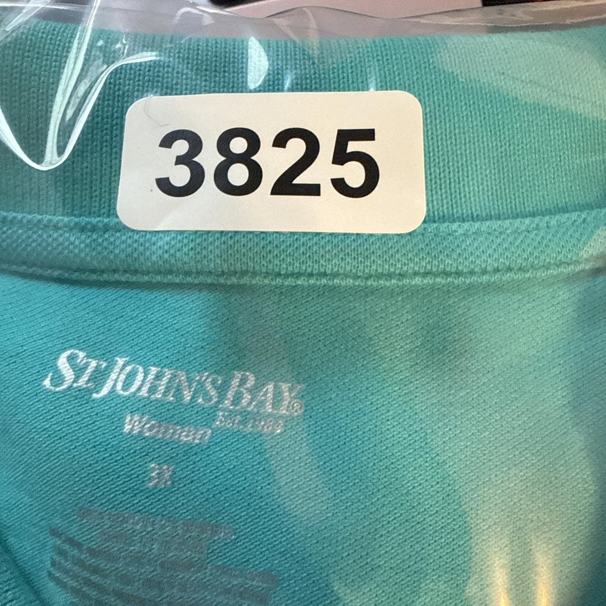 St Johns Bay Women's Classic Fit Blue Polo - Plus Size 3X Short Sleeve NWT