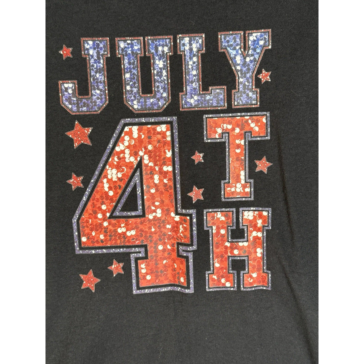 Gildan Heavy Cotton July 4th Patriotic Graphic T Shirt Black 3XL USA Stars