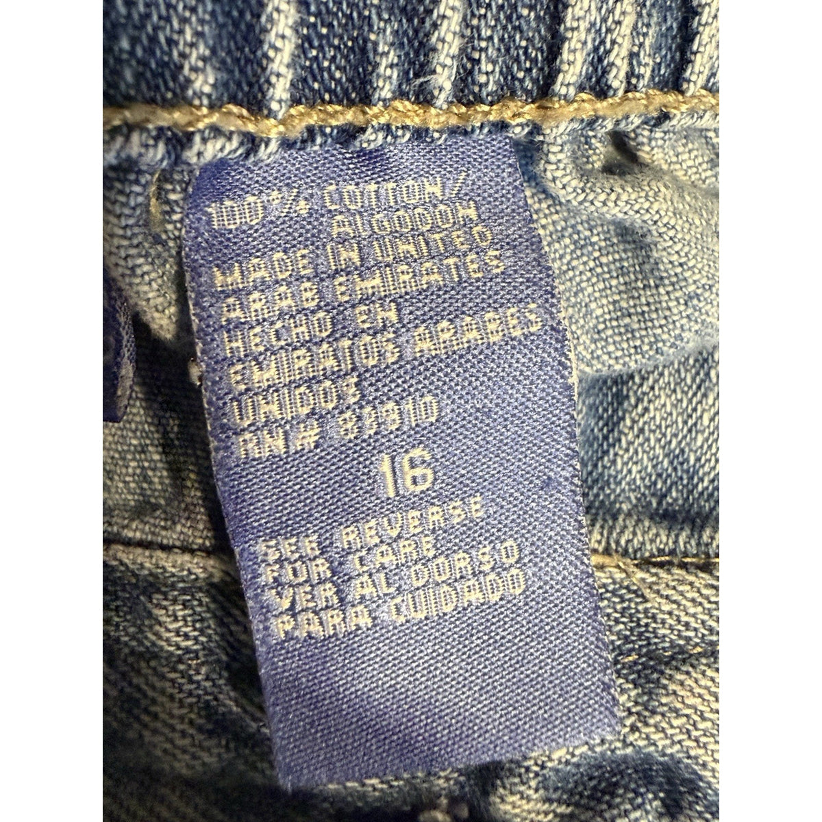 Paradise Bay Denim Capri Pants Women Size 16 Light Wash Pull On Elastic Waist
