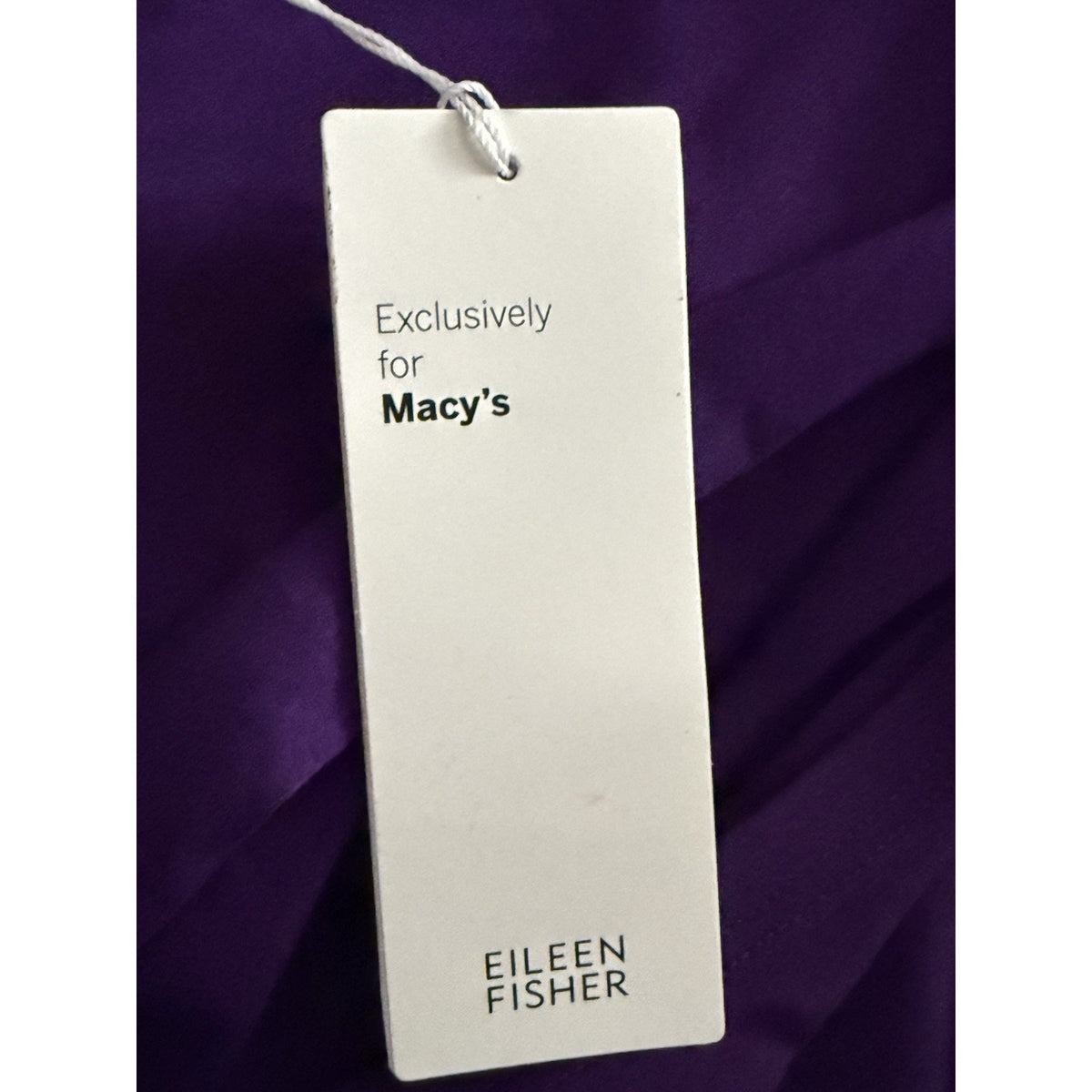 Eileen Fisher NWT Purple Bateau Neck Tunic Top Medium Viscose Stretch USA