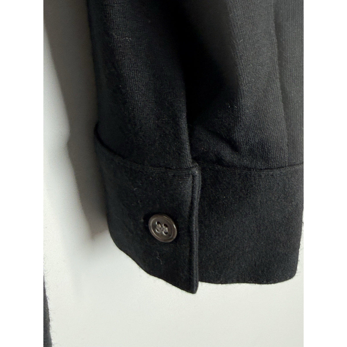 J.Jill XS Black Stretch Shirt Dress Long Sleeve Collared Button Cuffs