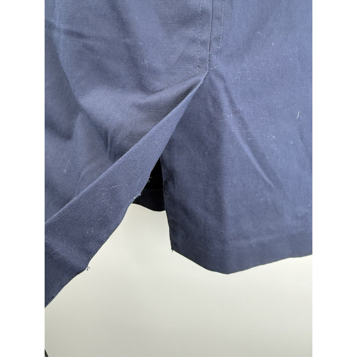 Rafaella Navy Blue Pencil Skirt Gold Zip Accent Stretch Career Size 12
