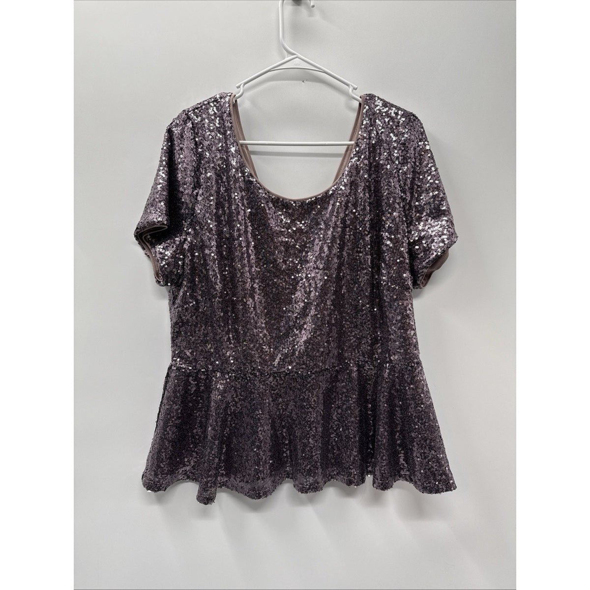 Forever 21+ 3X Mauve Peplum Top Plus Size Party Holiday New Years