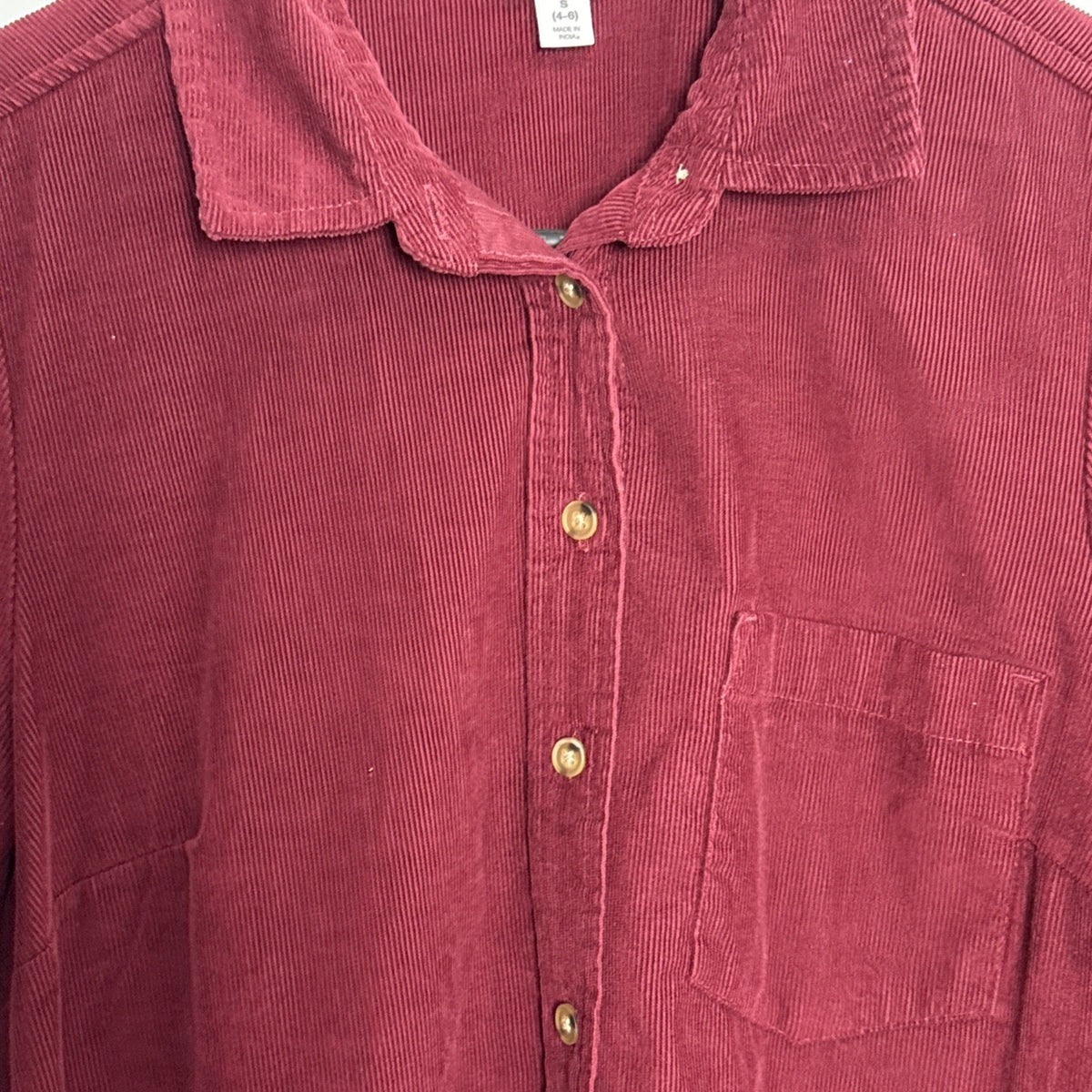 Time and Tru Women's cord dress wine punch red Size Small 4-6 mid- length
