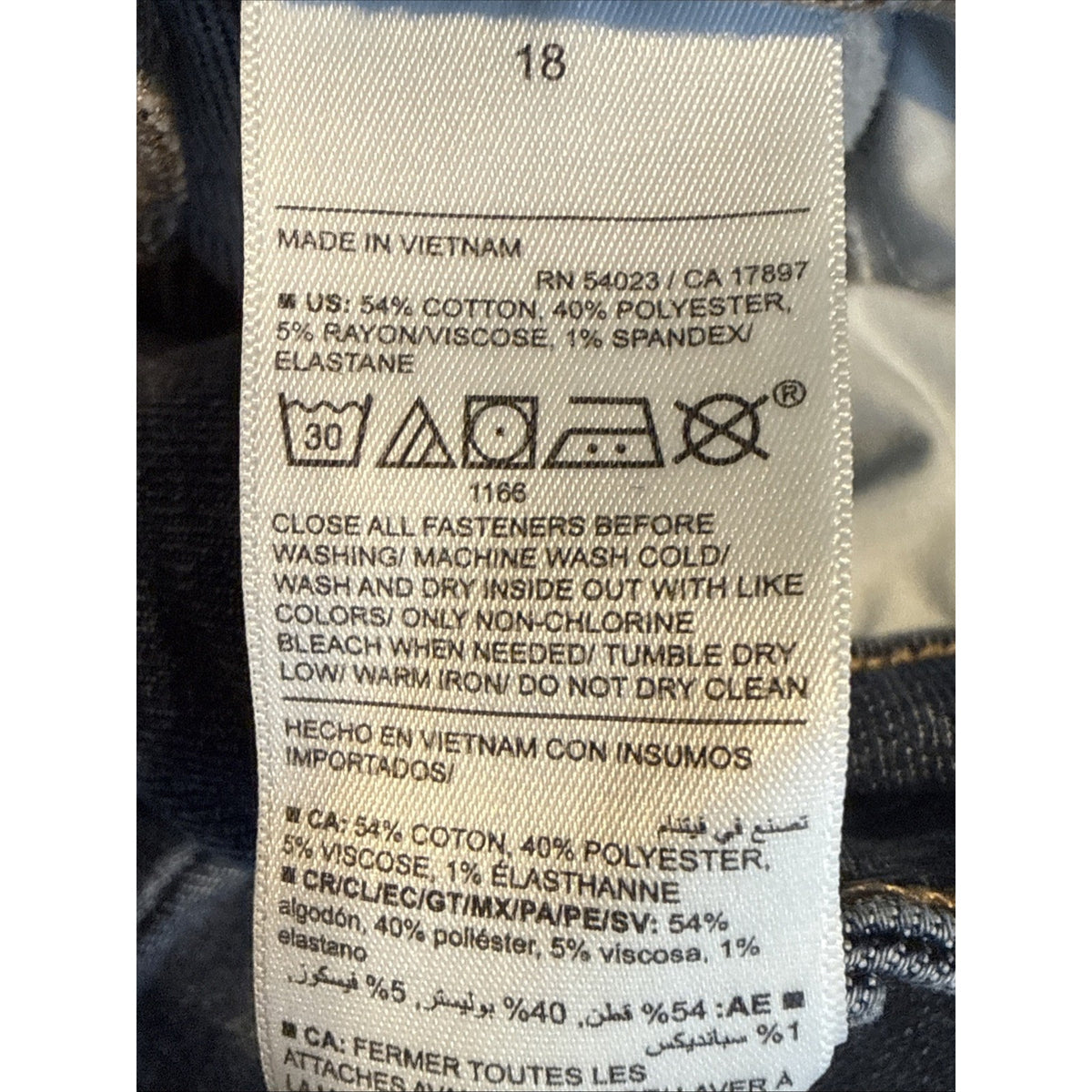 Old Navy Blue Denim Jeans Women OG Straight High Rise Pants Size 18 5 Pockets