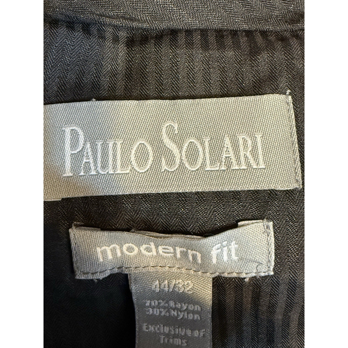 Paul Solari Men’s Black Corduroy Dress Pants 40x32 Modern Fit Rayon Blend