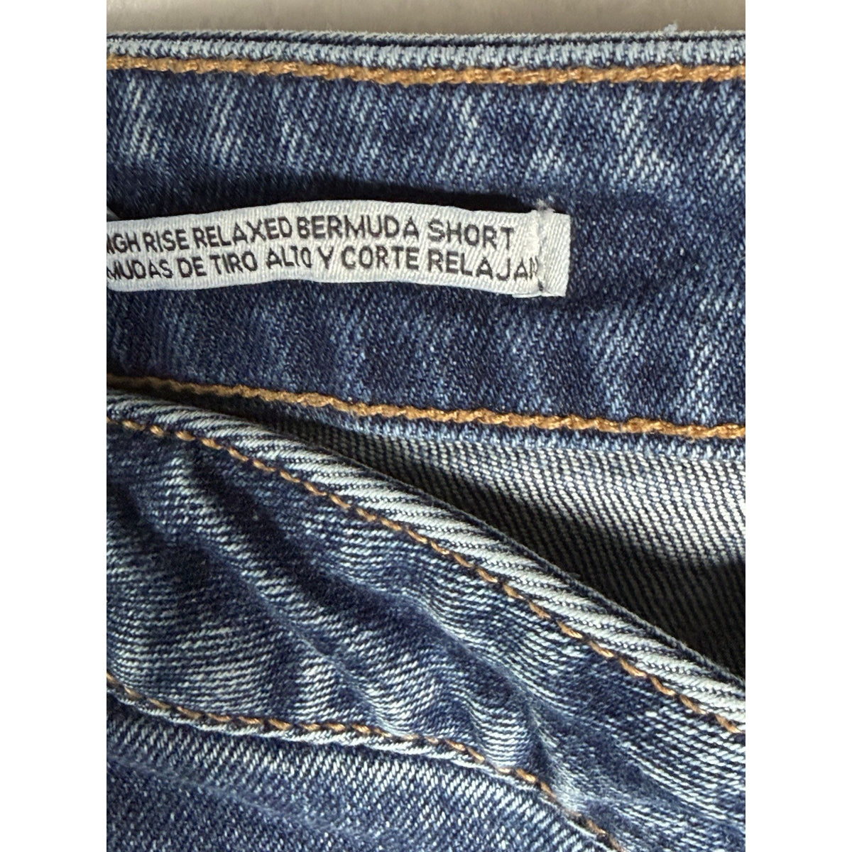 Ava & Viv Womens Size 26 Denim Shorts Blue Stretch Plus Size High Rise 7”
