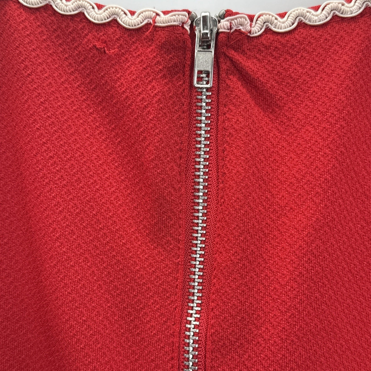 Altar’d State sleeveless red Dress ric rac trim detail Women Sz Large