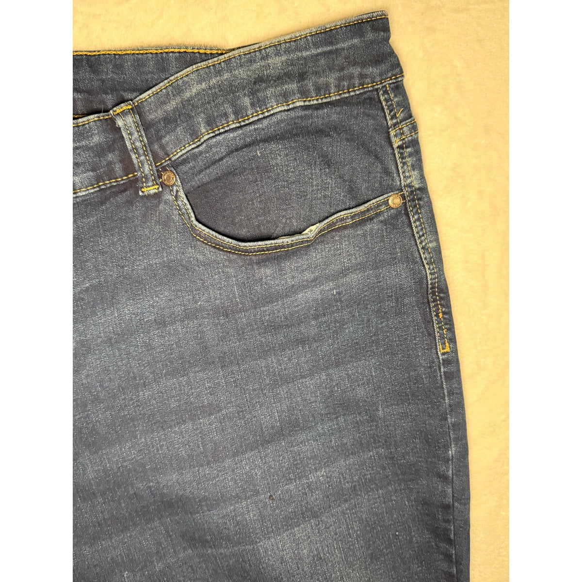 TALBOTS Denim Blue Jeans Women’s Size 24W 5 Pocket Straight Leg Dark Wash