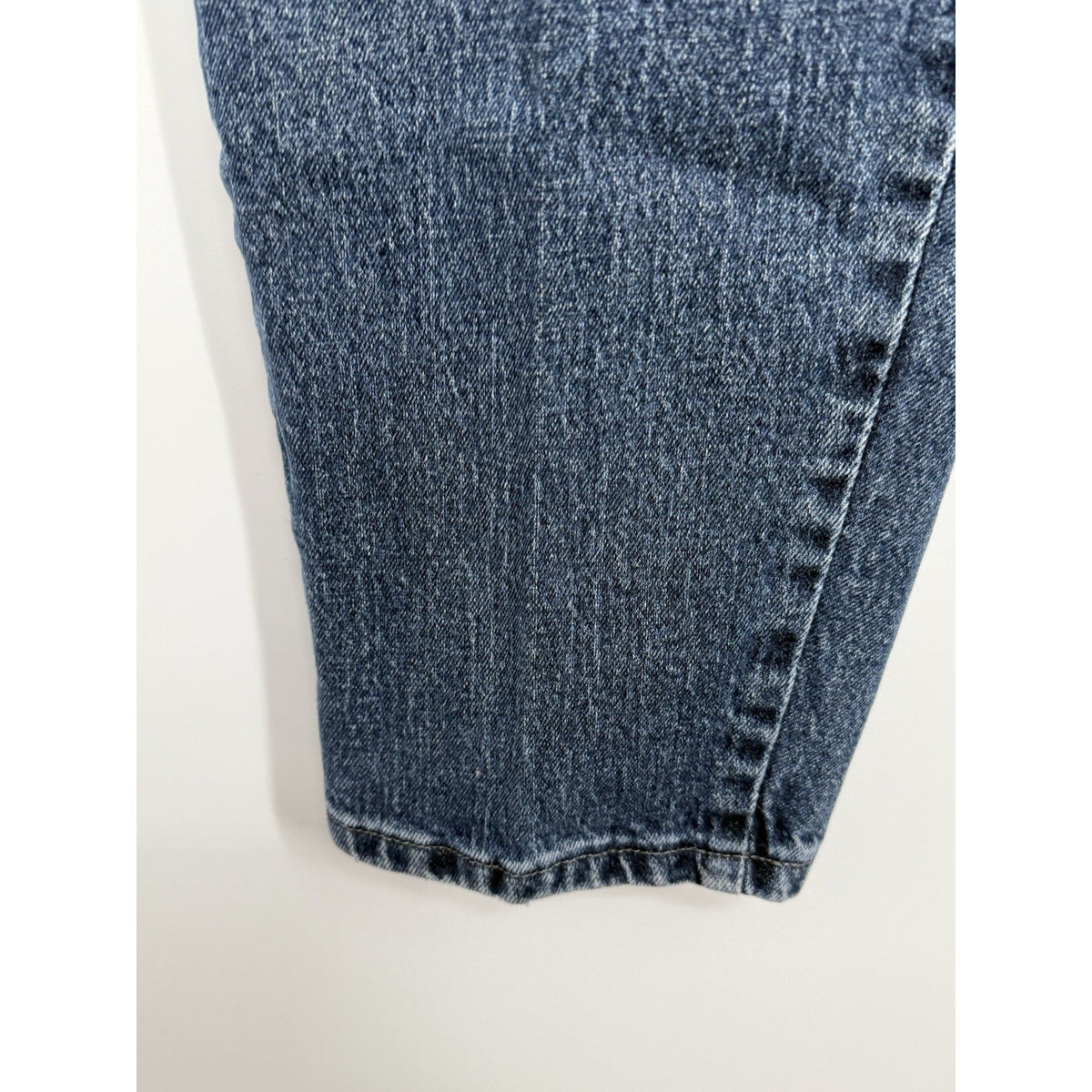 Lee Womens 12 Petite Elastic Waist Jeans Straight Leg Denim Mid Rise