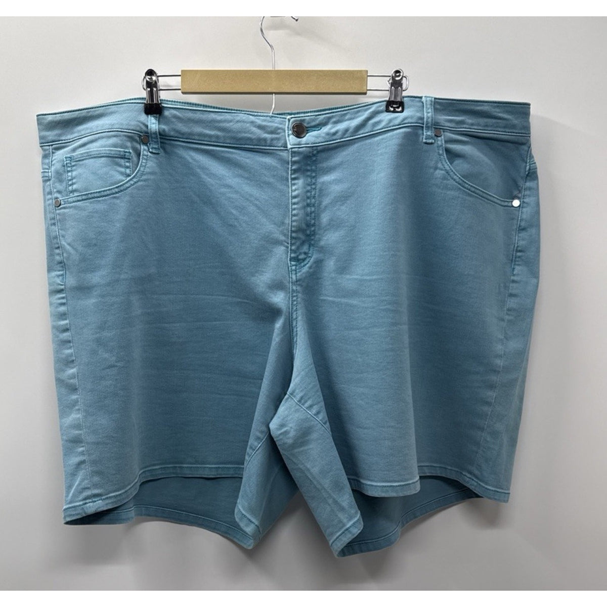 Lane Bryant Shorts Plus Size 28 Aqua Blue Relaxed Girlfriend Fit Denim