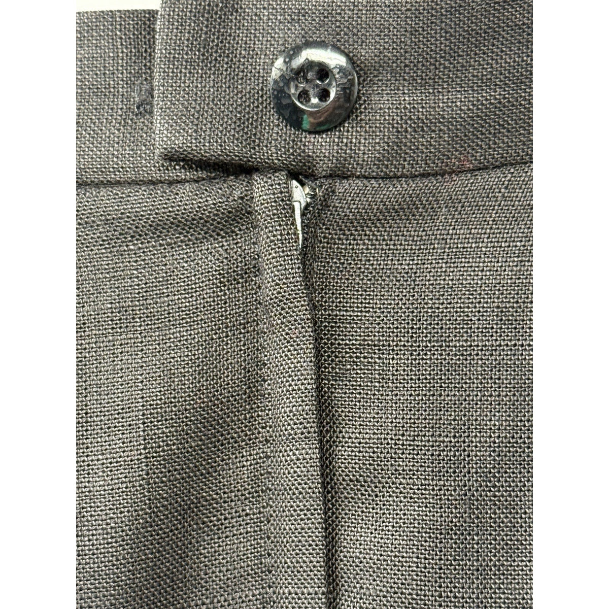 Women’s Unbranded Black 100% Linen Skirt Size 14 Lined Side Pockets Back Zipper