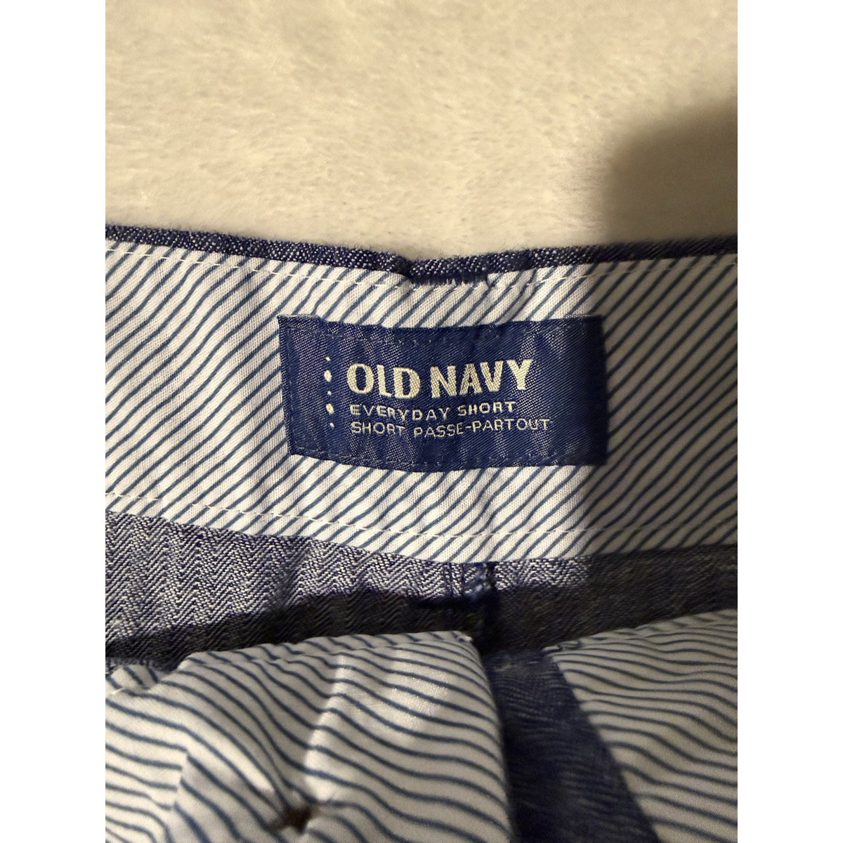 Old Navy 26 Plus Linen Blend Chambray Shorts Blue Casual Women’s 26W Pockets