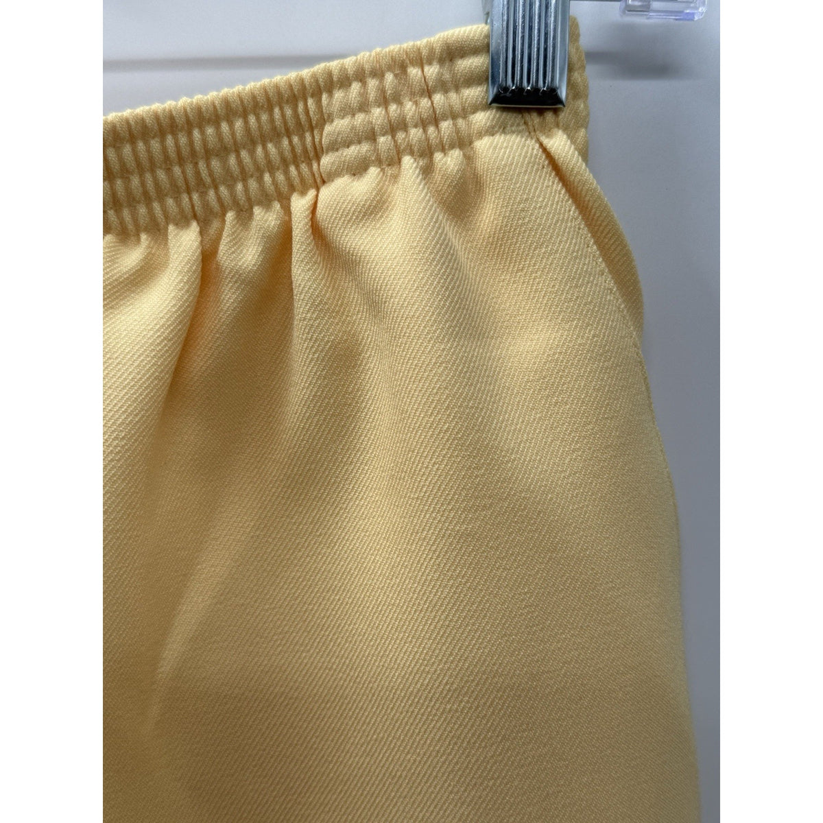 Alfred Dunner Yellow Dress Pants Women Sz 10 Petite Elastic Waist Pull On Pocket