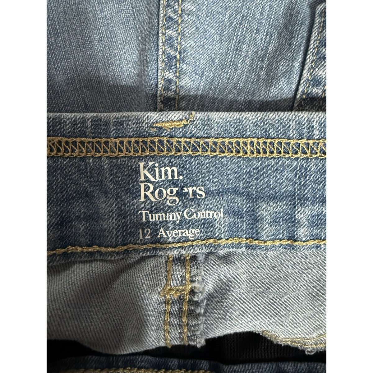Kim Rogers Women's Size 12 Denim Capri Cropped Jeans Pants Medium Blue Wash