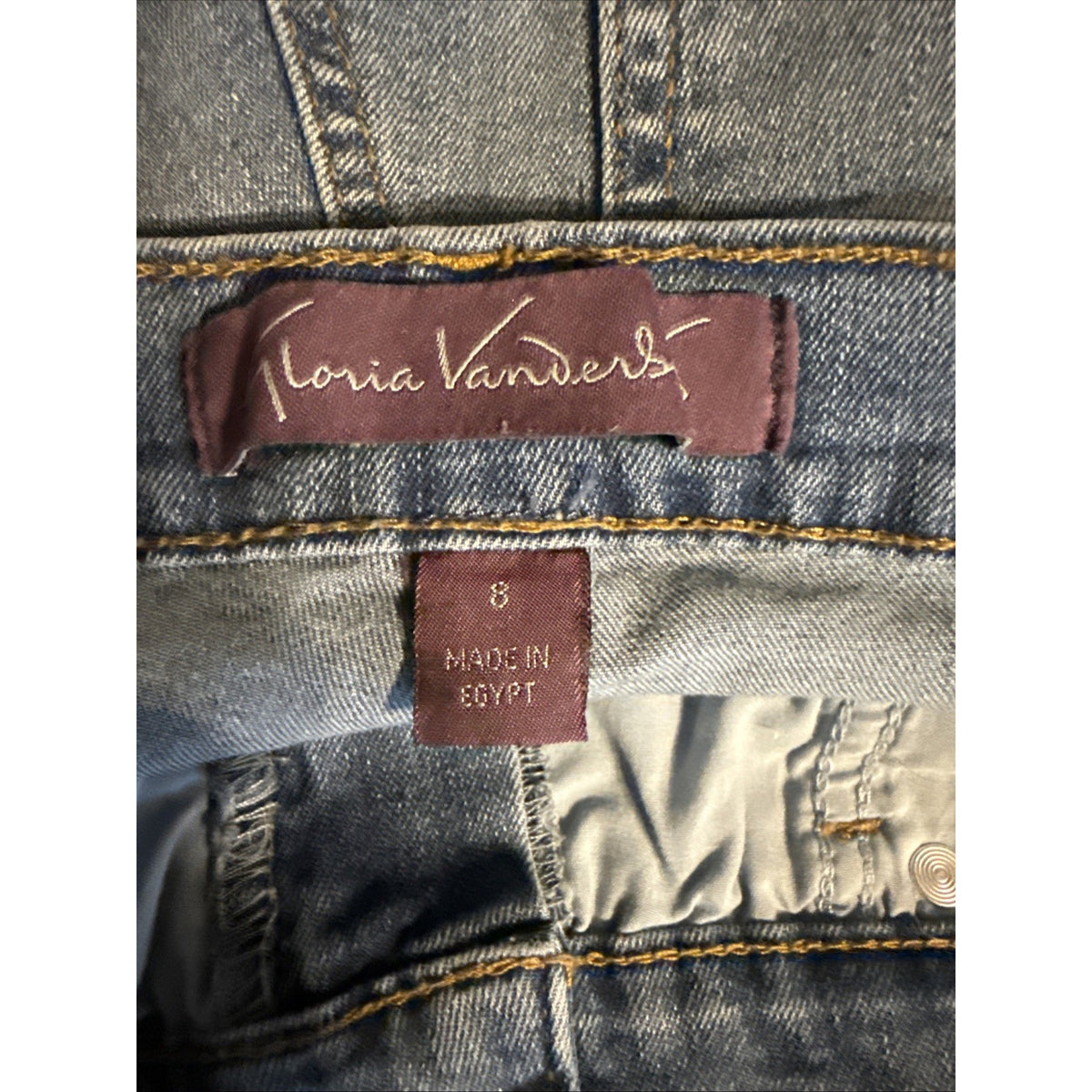 Gloria Vanderbilt Blue Jean Denim Capris Women’s Size 8 Casual Pockets GUC