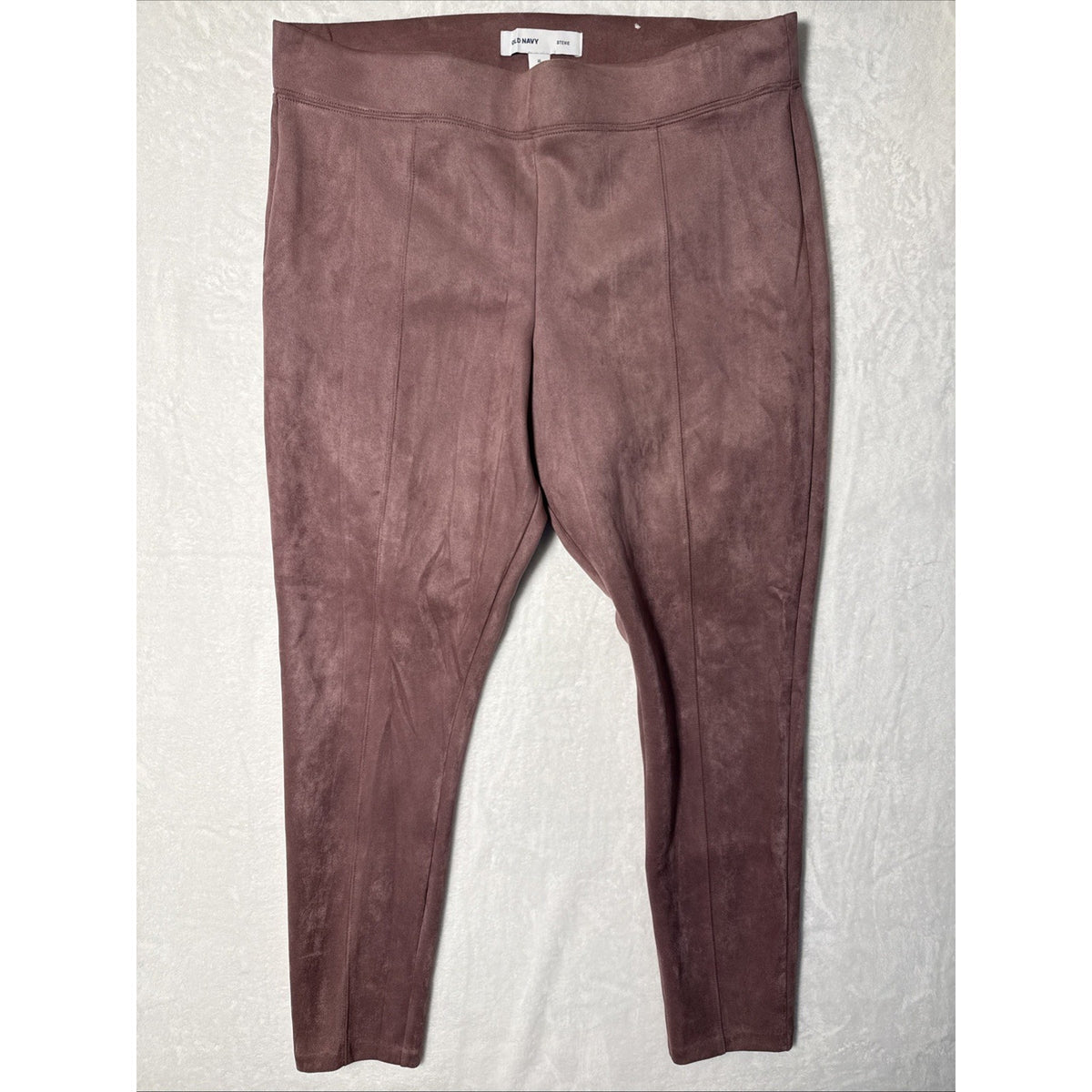 Stevie Old Navy FAUX Suede Stretch Pants / Pink Polyester & Spandex XL