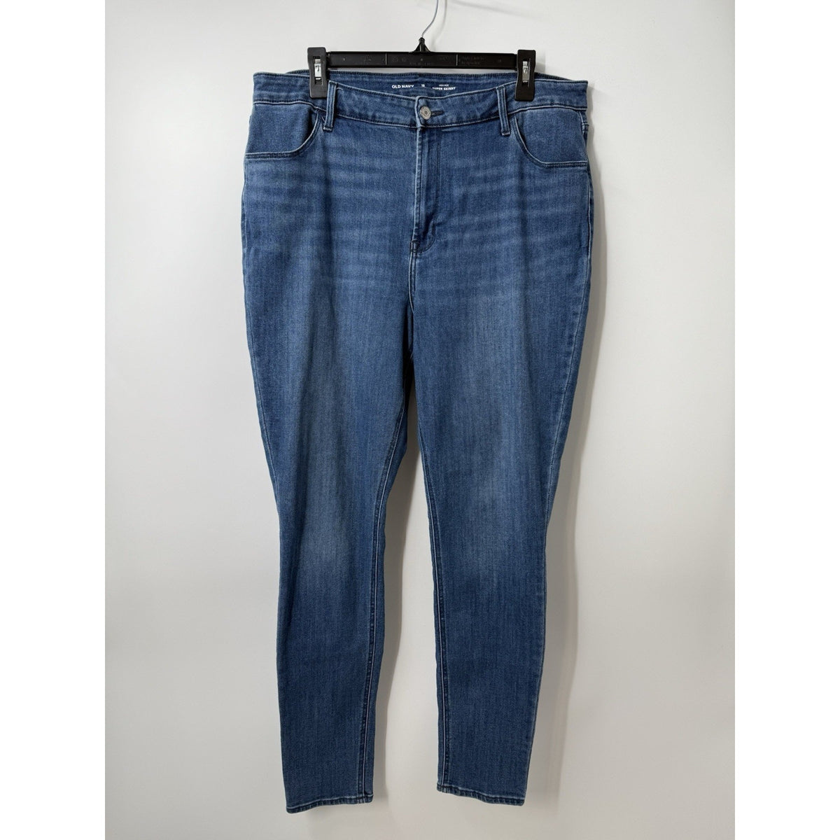 Old Navy Super Skinny Jeans 18 Tall High Rise Blue Stretch Denim 5-Pocket
