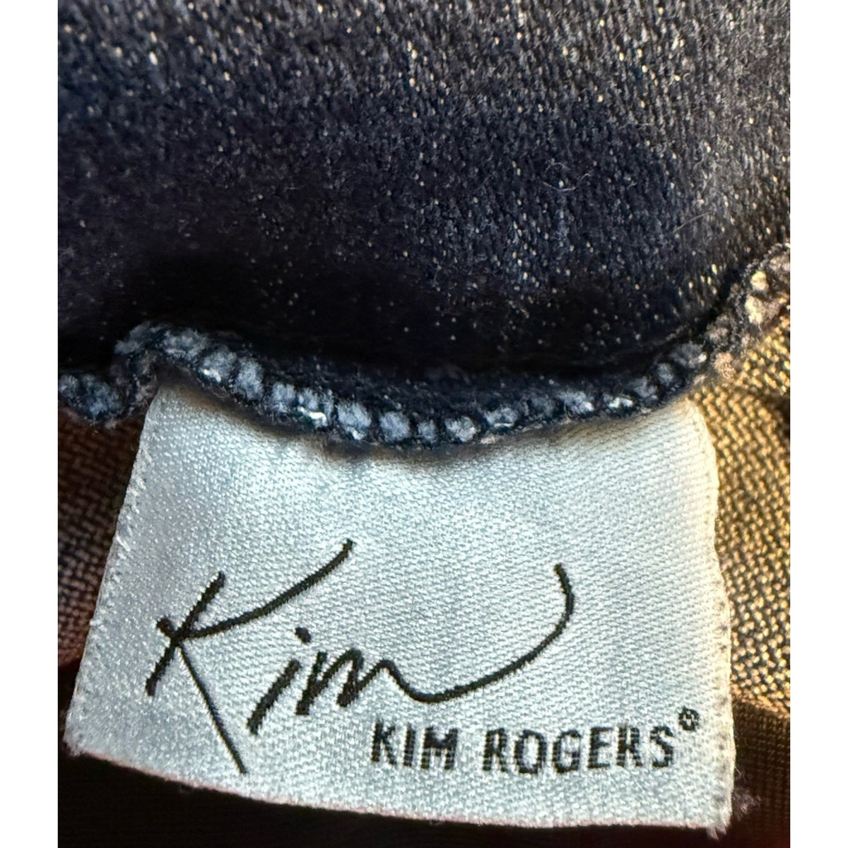 Kim Rogers Womens 16 Short Pull On Denim Jeans Dark Wash Slim Straight Stretch