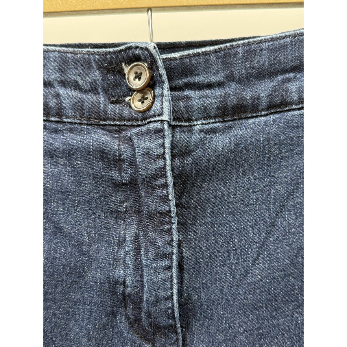 Karen Scott Denim Capri Jeans Womens 8P Petite Blue Stretch Casual Pockets