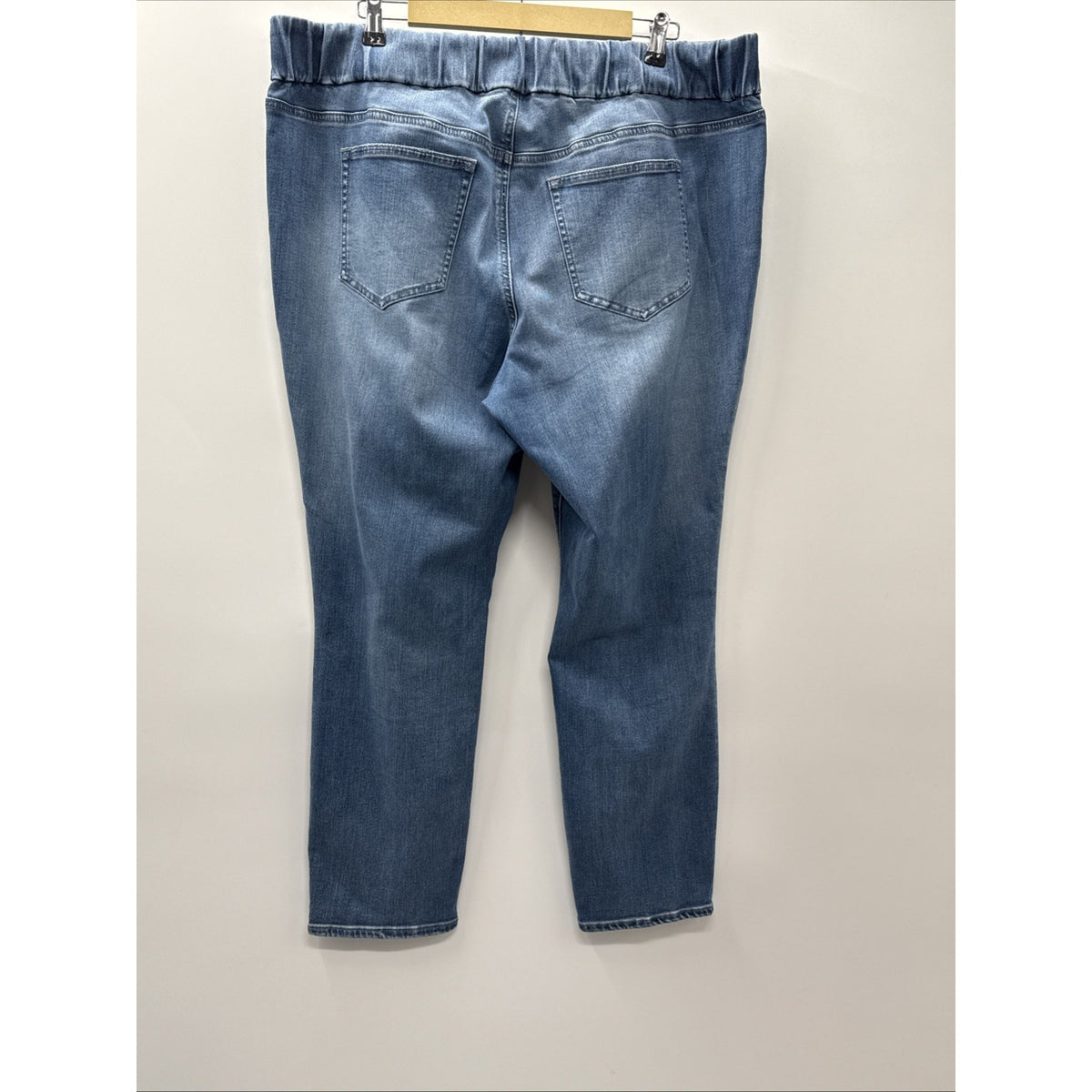 Lands End Women’s Mid Rise Pull On Skinny Jeans Plus Size 20W Casual Stretch