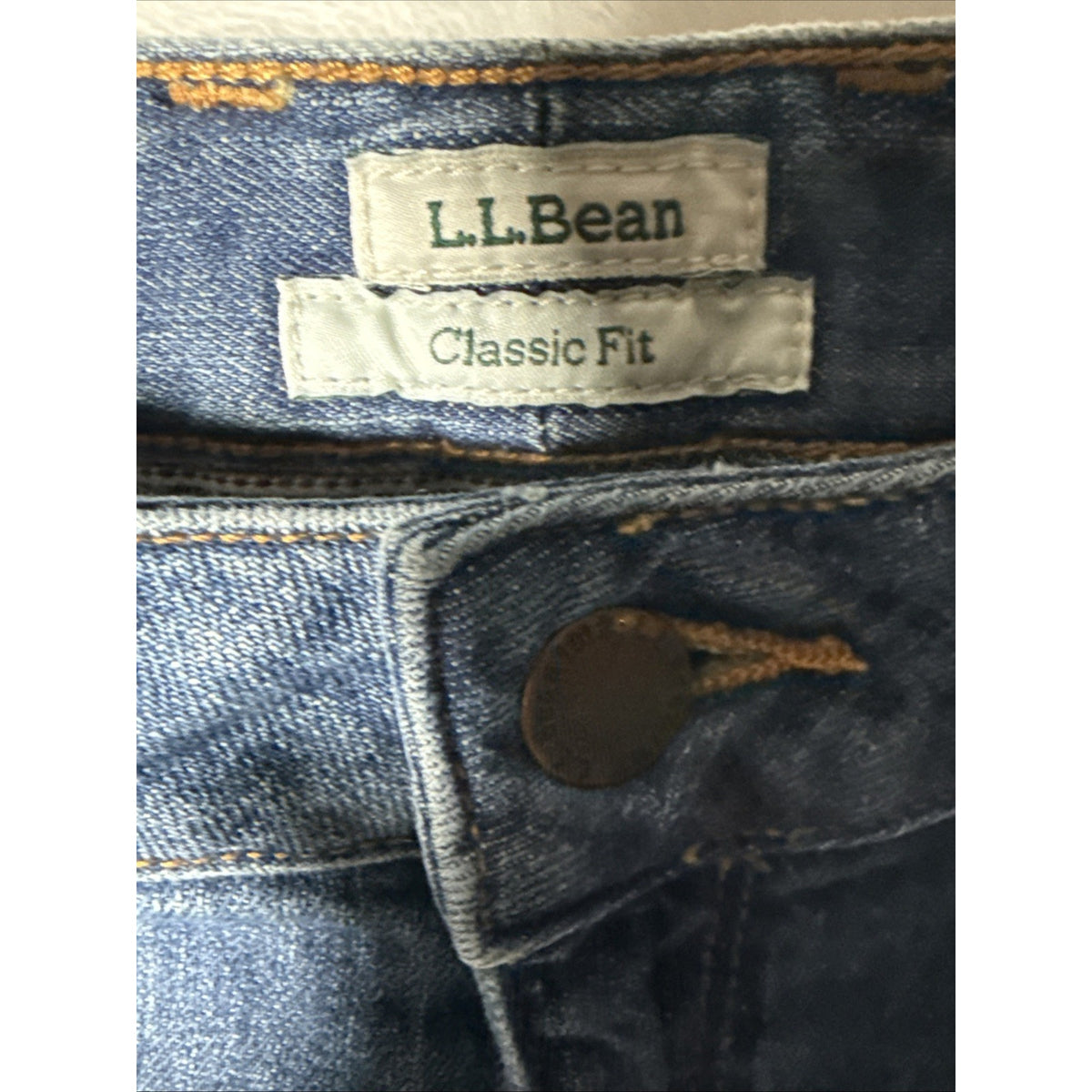 LL Bean Denim Blue Jeans Women’s Sz 18W Regular 5 Pocket Cotton Blend Casual