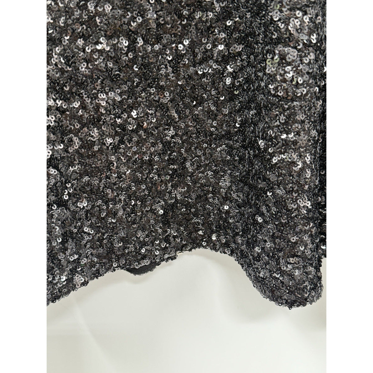 ASOS Curve Black Sequin Peplum Top Plus Size US 20 Short Sleeve Back Zip Party