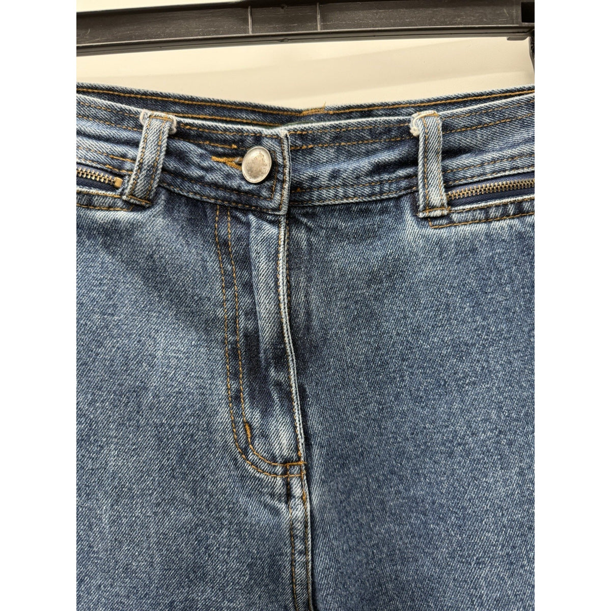 Harve Benard Womens Jeans Size 14 Blue Denim Straight Leg High Rise 100% Cotton