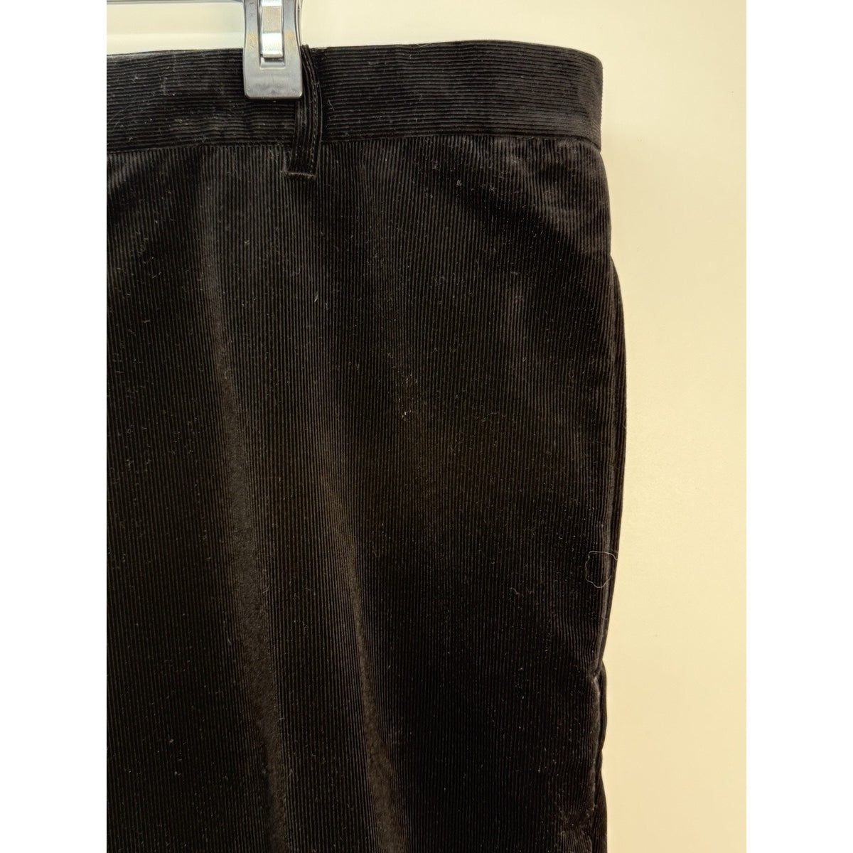 Paul Solari Men’s Black Corduroy Dress Pants 40x32 Modern Fit Rayon Blend