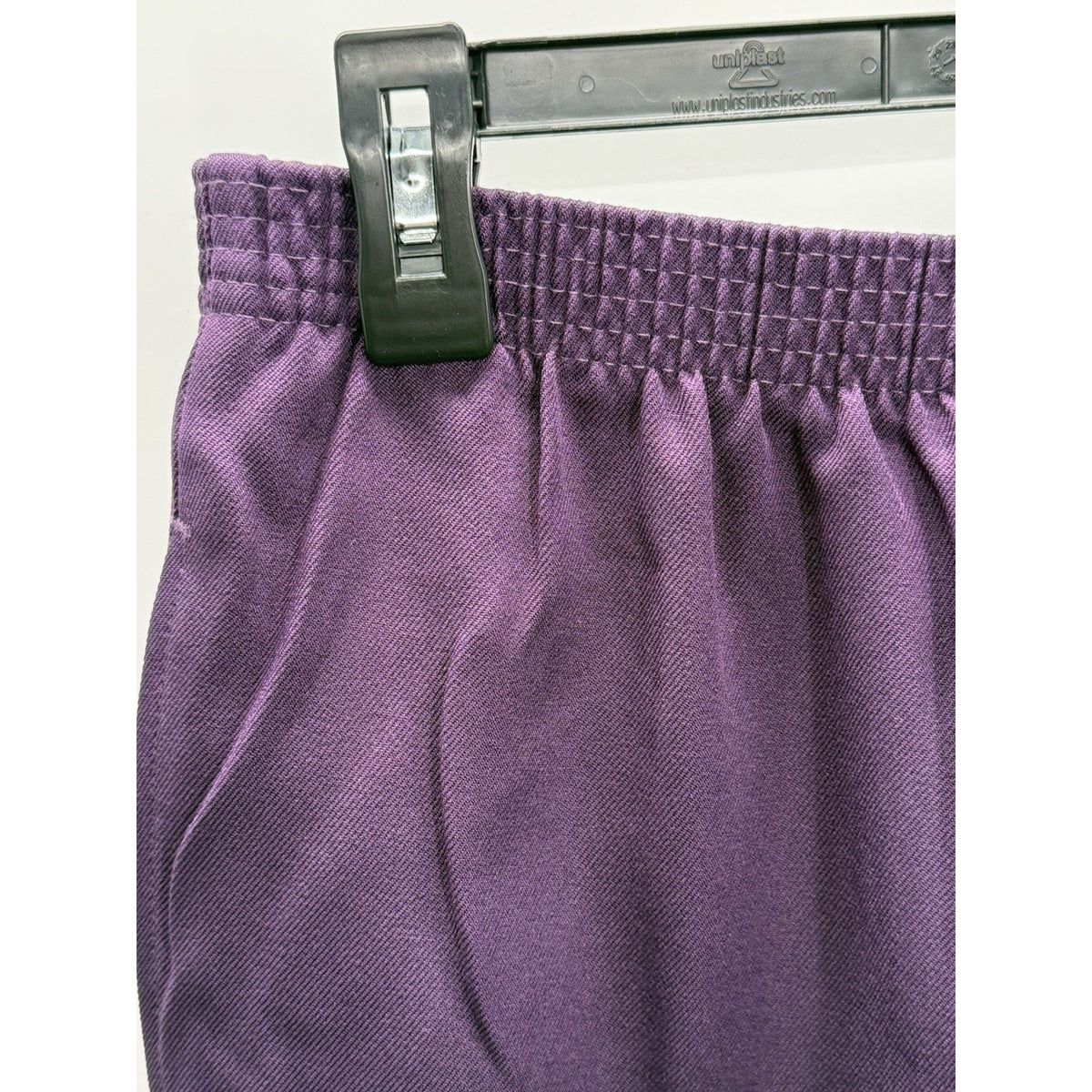 Bonworth Pants Women Size Large Purple Elastic Waist Pull On Pockets Polyester