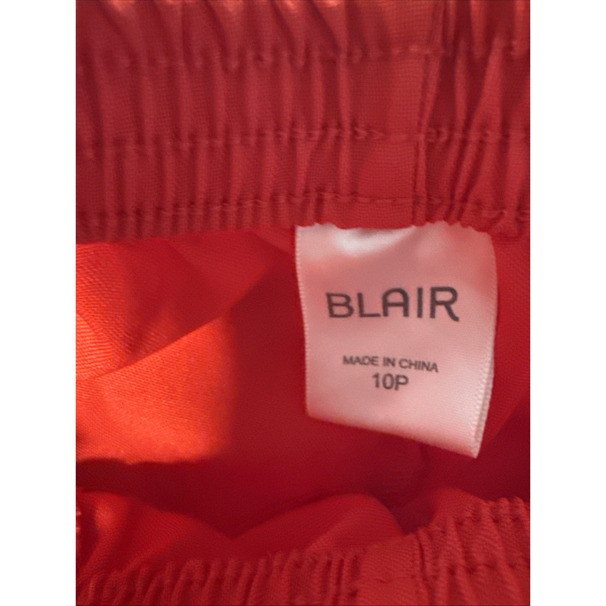 Blair Red Dress Pants Women’s Size 10 Petite Pull On Elastic Waist Pockets