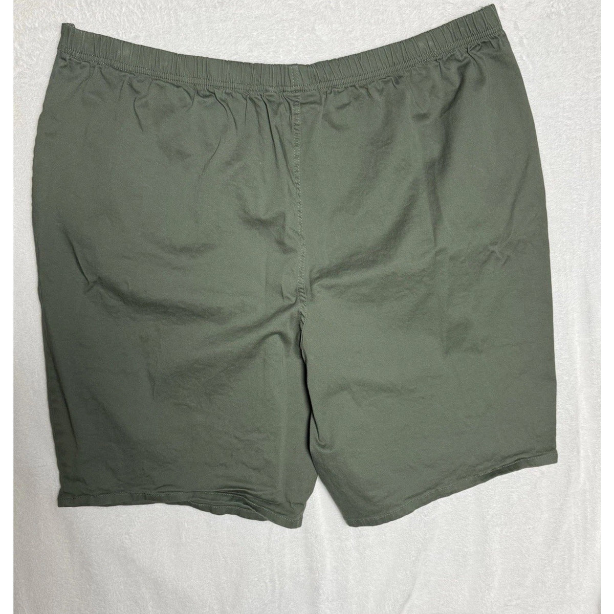 Denim & Co Womens 3X Olive Green Pull On Shorts Elastic Waist Pockets Stretch