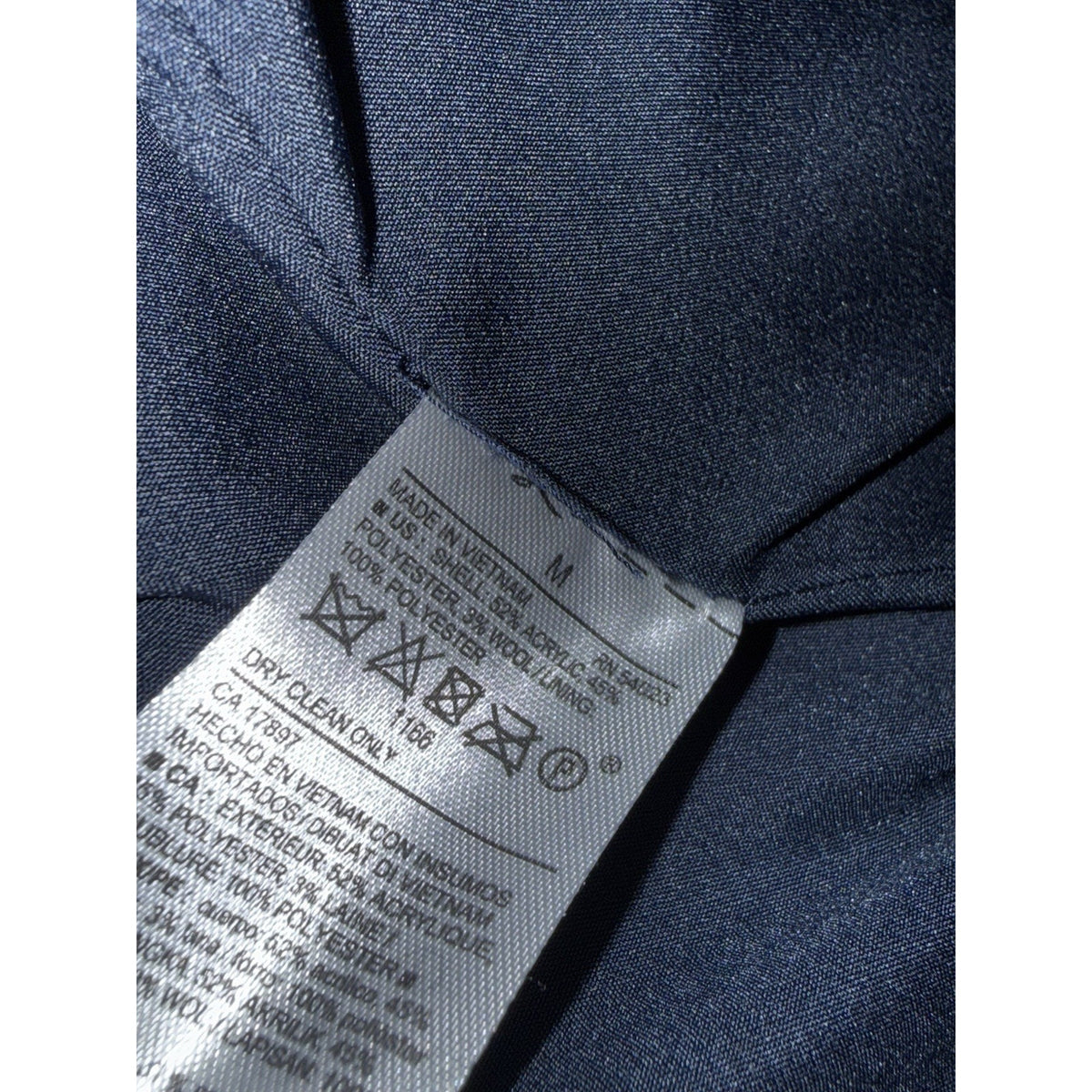 Old Navy Womens M Navy Blue Double Breasted Peacoat Jacket Belted Back 28”