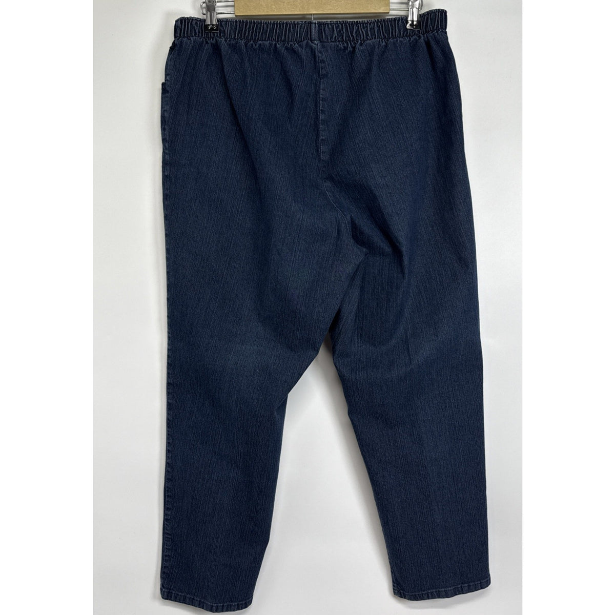 Vintage Chic Jeans Womens Plus 18W Petite Blue Pull On Elastic Waist Pockets