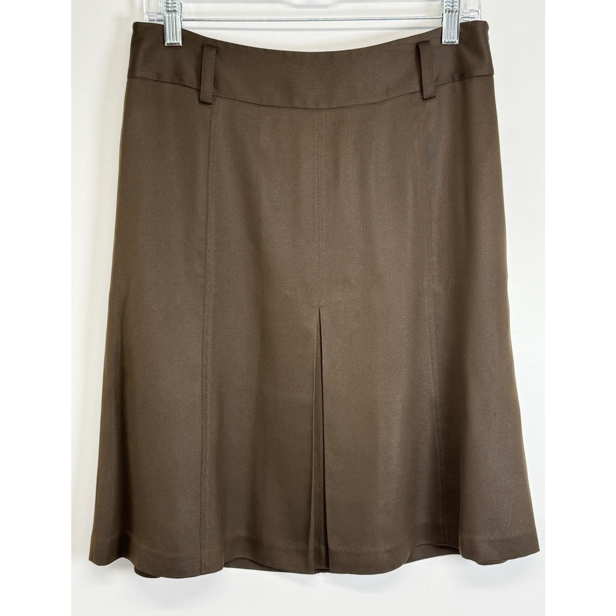 Ann Taylor Chocolate Brown A-Line Skirt Women’s Size 6 Side Zip Line