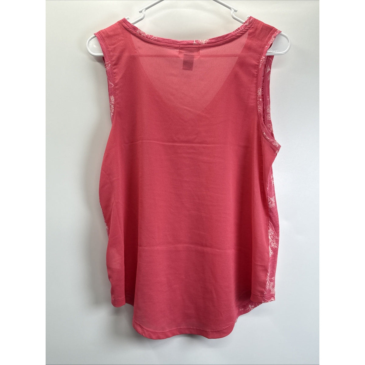 Old Navy Shirt Womens Small Tank Top Pink Floral Stretch Pullover M Mixed Media
