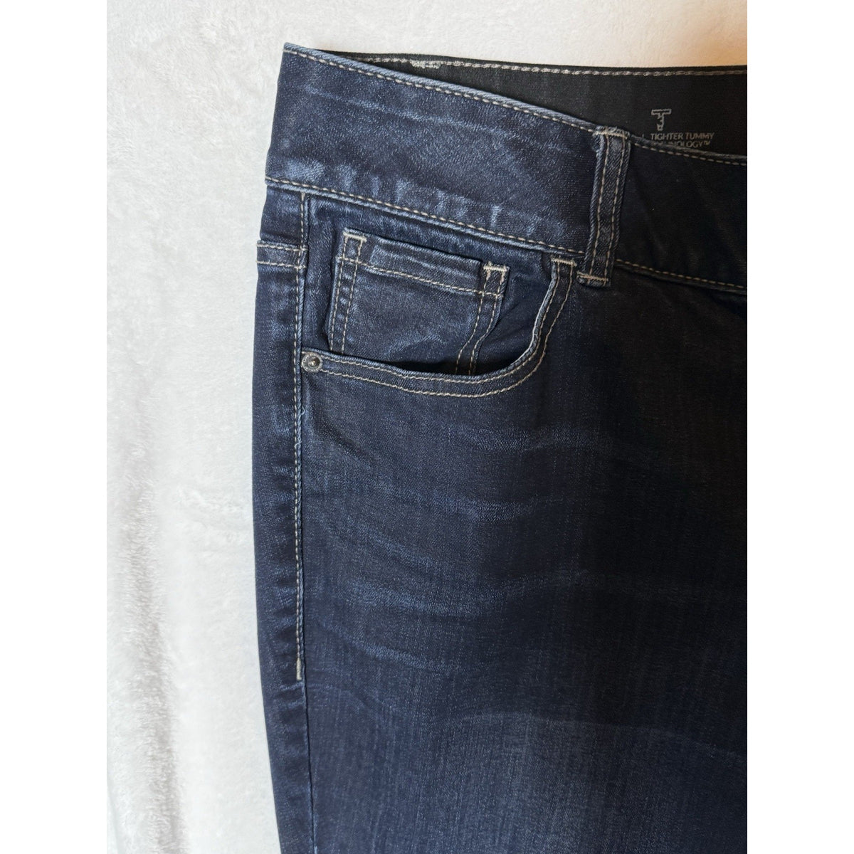 Lane Bryant Skinny Jeans Womens 18 Regular Tighter Tummy Dark Wash Stretch