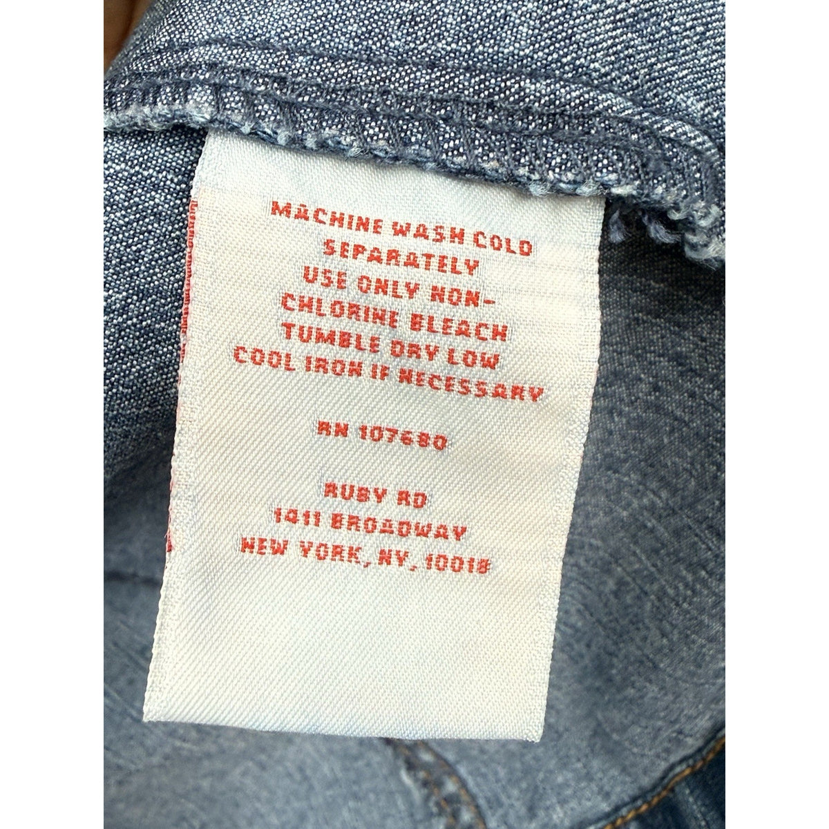 Ruby Rd Embroidered Denim Jacket Boho Western Southwestern Artsy Festival No Tag