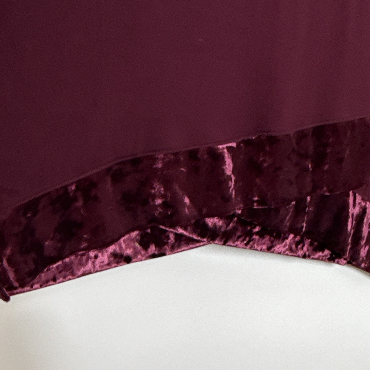 Cha Cha Vente Womens Plus Burgundy Scoop Neck Tunic 3/4 Sleeve Stretch Velvet