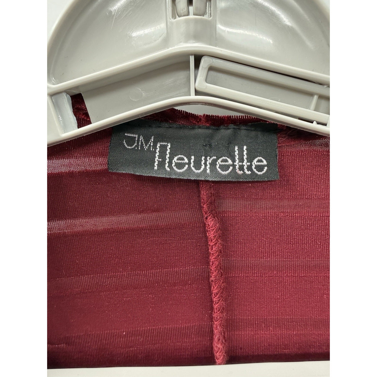 JM Fleurette Burgundy Velvet Burnout Kimono Boho Whimsigoth Dark Romantic M