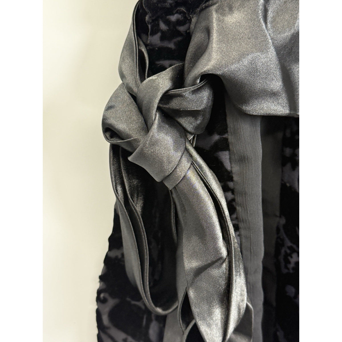 Lane Bryant Velvet Burnout Cami Top 14 Black Satin Tie Gothic Romantic Y2K Party